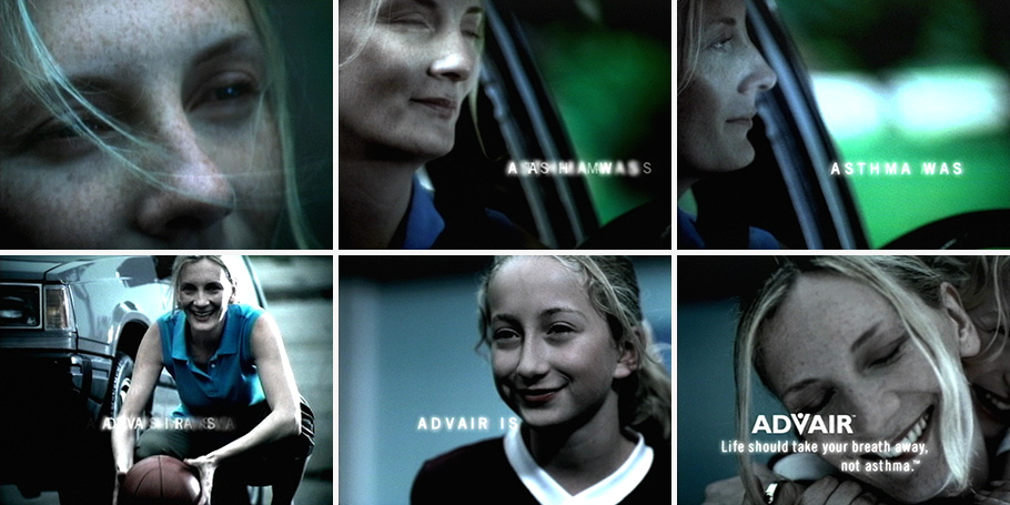 advair "basketball mom" inscreen graphics