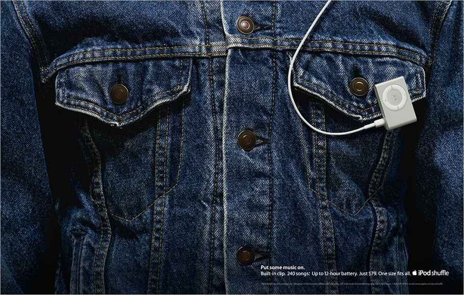 apple ipod shuffle jeans jacket